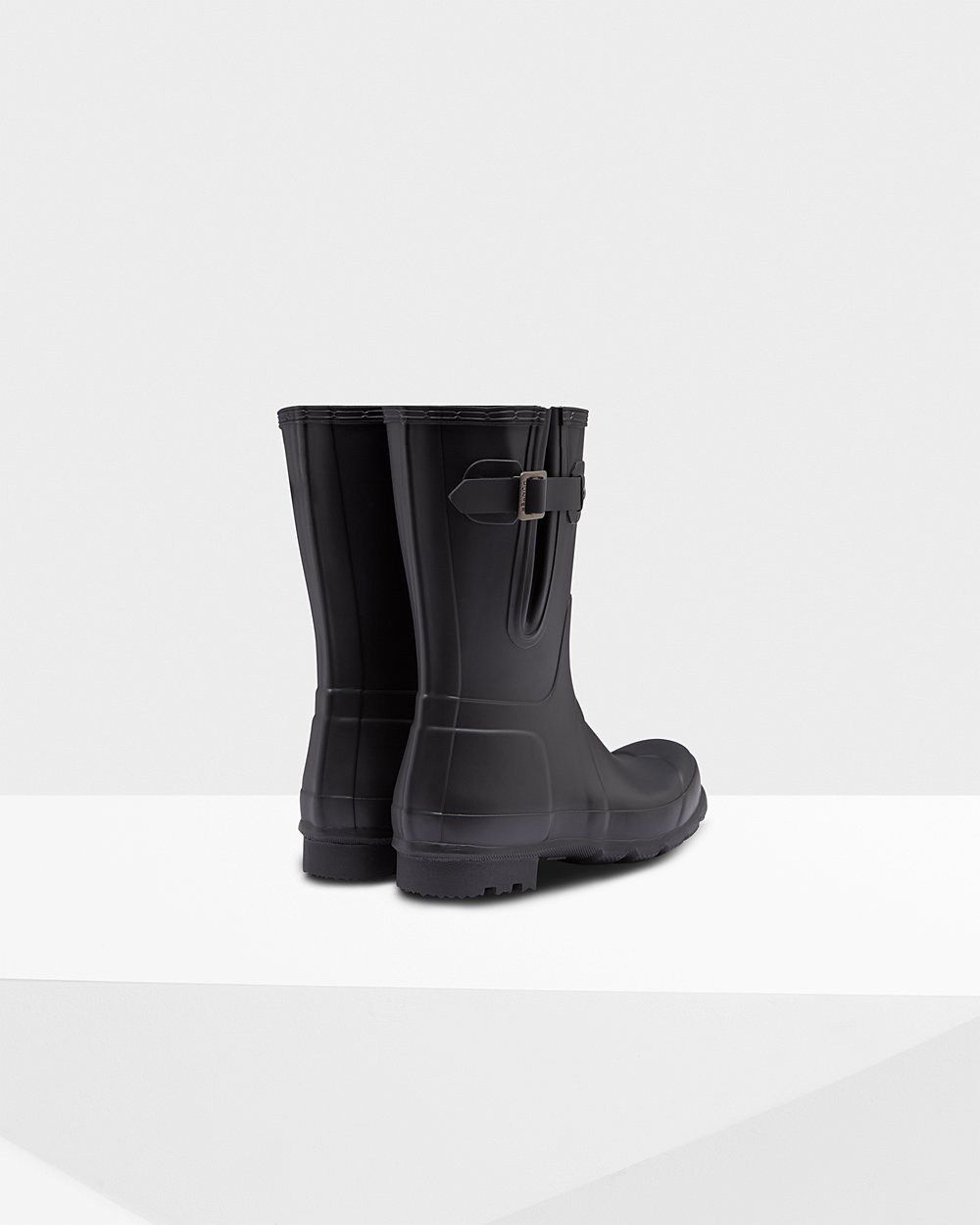 Mens Hunter Short Rain Boots Black - Original Side Adjustable - 1754936-RV